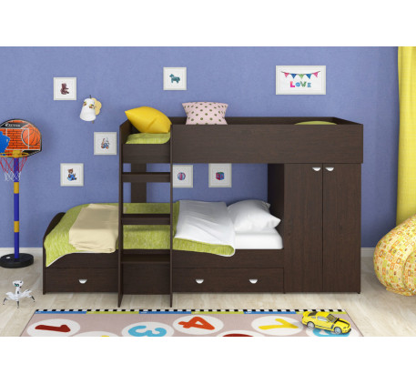 Двухъярусная кровать для девочек Golden Kids-2, спальные места 200х90 см